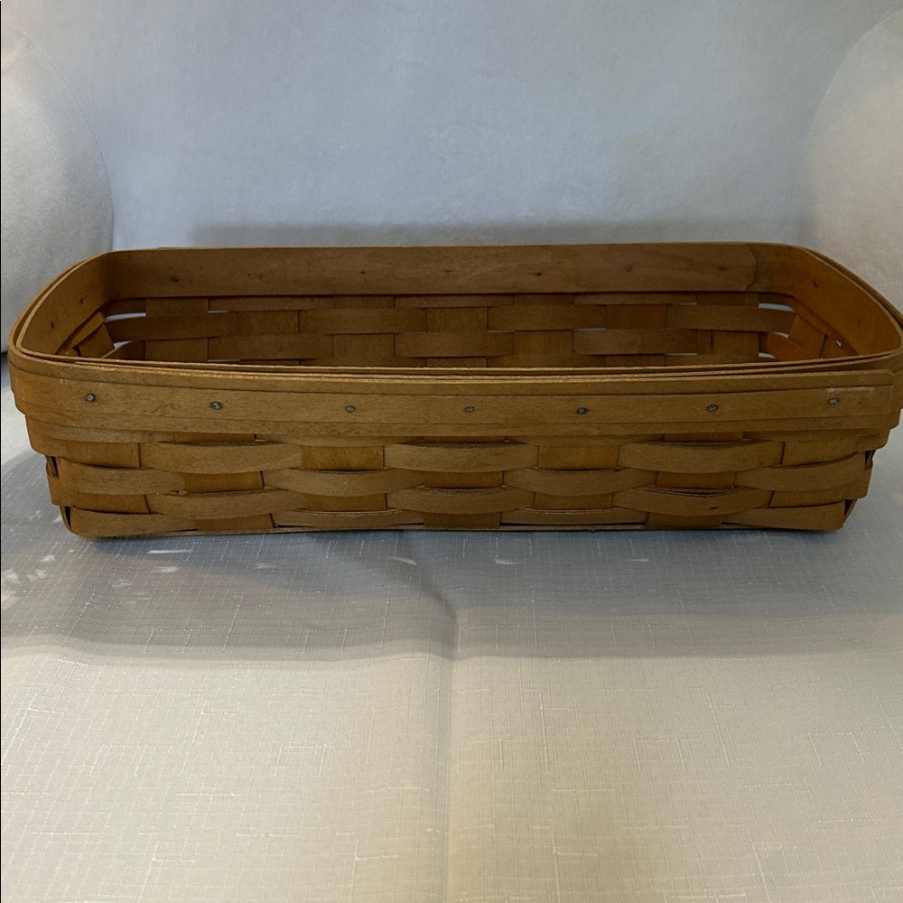Longaberger Brown Woven Mail Basket - Picture 4 of 11